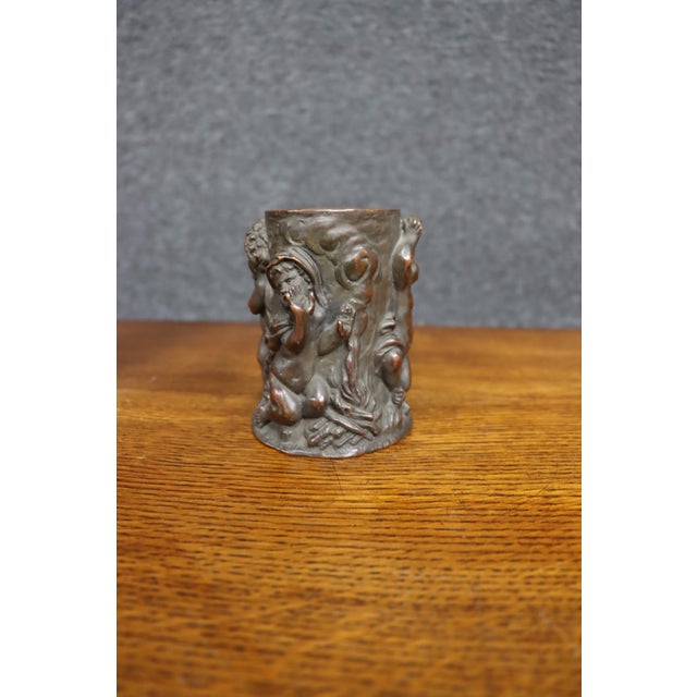 19th Century Copper Figural Vase With Putti and Cherubs For Sale - Image 9 of 10