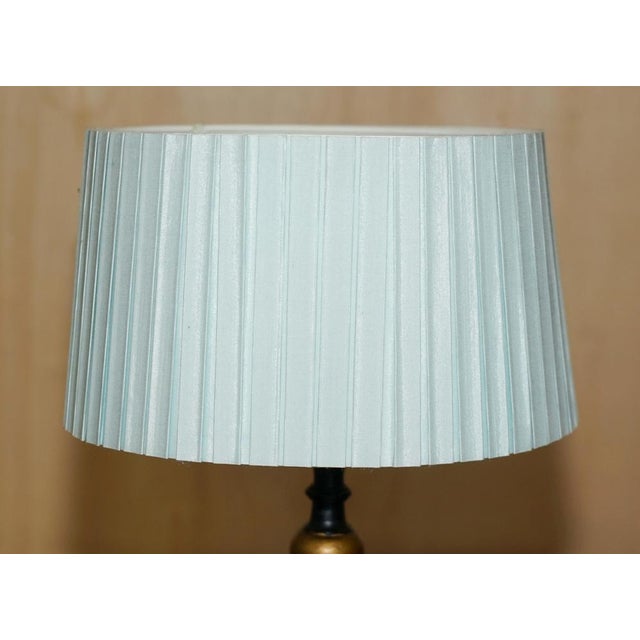 Chinese Chinoiserie Black Lacquer Table Lamp, 1920s For Sale - Image 4 of 16