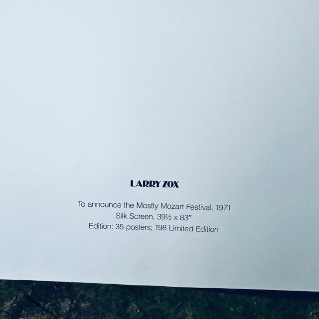 1972 Larry Zox 3rd International University Choral Festival Lincoln Center for the Performing Arts Poster For Sale - Image 9 of 10
