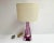 Stunning Val Saint Lambert table lamp with a body made of laminated glass, toned, in dark purple color. This handcrafted...