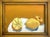 Vintage Lemon Still Life in Ochre Frame, Impressionist, Mid 20th C, Signed For Sale - Image 4 of 10