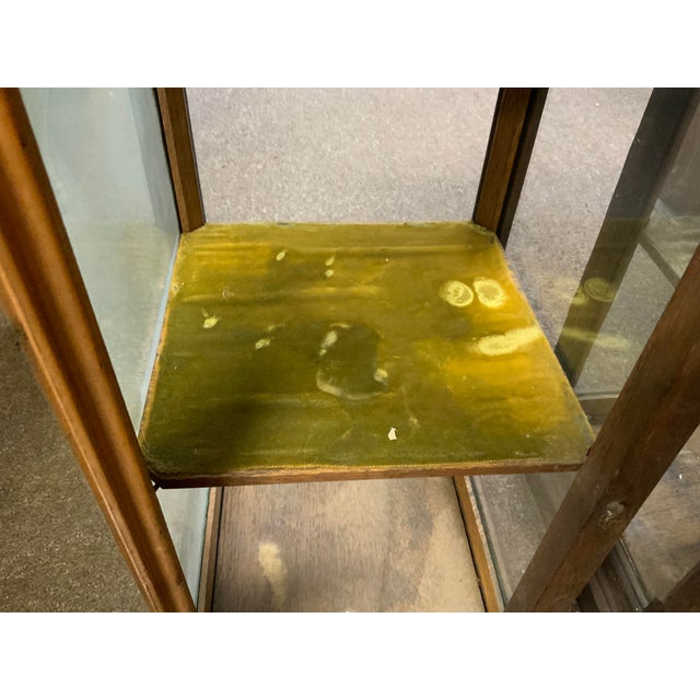 Brown Late 19th Century Pair of Antique Victorian Wood Display Cabinets For Sale - Image 8 of 9