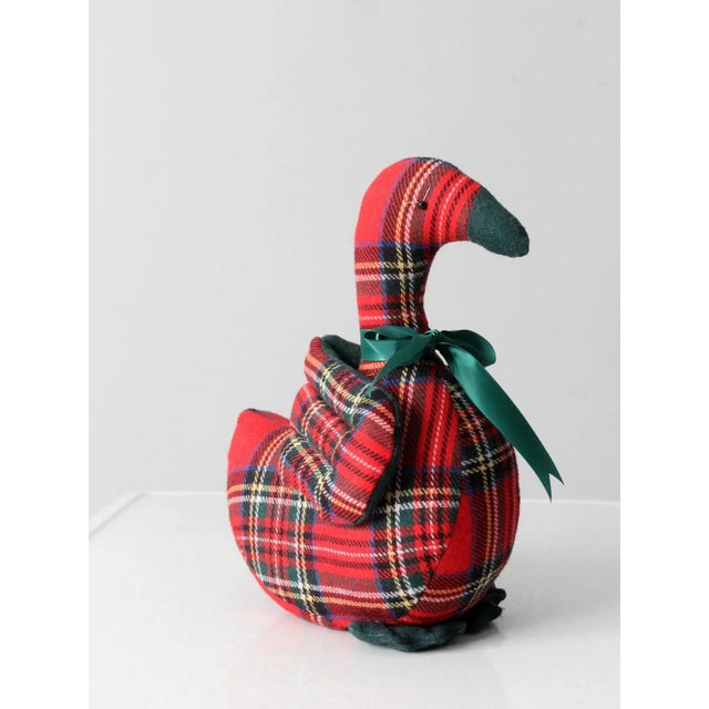 Vintage Christmas Tartan Goose For Sale - Image 11 of 12