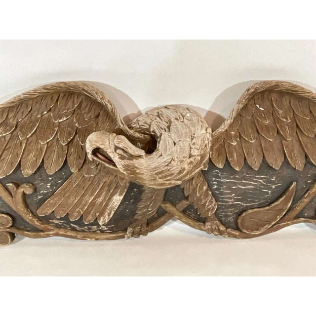 1920s Six Foot Carved Eagle Stern Board For Sale - Image 5 of 10