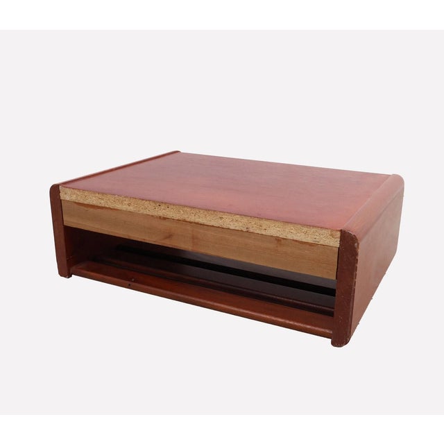 Vintage Floating Wooden Wall Bedside Tables, 1960s, Set of 2 For Sale - Image 11 of 13