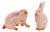 Herend Fishnet Porcelain Rabbit Figurines, 2 For Sale