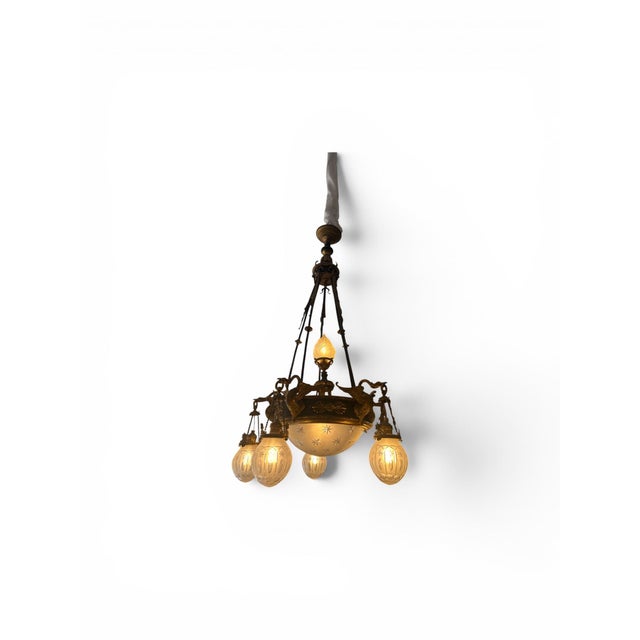 Empire Style Chandelier, 1890s For Sale - Image 9 of 9