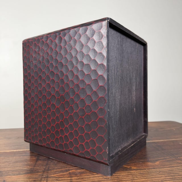 Small Japanese Kamakura-Bori Haribako Storage Cabinet in Bamboo, 1960s For Sale - Image 9 of 12