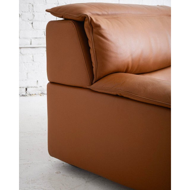 Animal Skin Carlo Bartoli Lounge Chair in Cognac Leather for Rossi Di Albizzate For Sale - Image 7 of 12