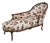 Vintage French Chaise Lounge New Crewel Work Upholstery For Sale