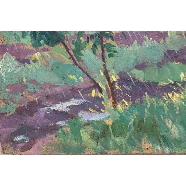 1970s Impressionist Oil Painting: Ukrainian Rural Landscape, 1970s For Sale - Image 5 of 6