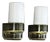 Mid-Century Modern Swedish 6081 Porcelain Wall Lights from Ifö, 1970s, Set of 2 For Sale