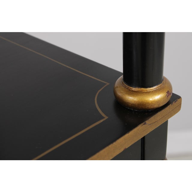 Regency Black & Gold 5 Tier Etagere Bookshelf For Sale - Image 11 of 14