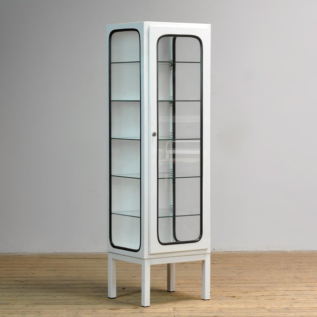 Vintage Medical Cabinet in Glass and Iron, 1970s For Sale - Image 9 of 9