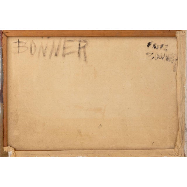Brown Fritz Bonner Abstraction Acrylic on Canvas For Sale - Image 8 of 10