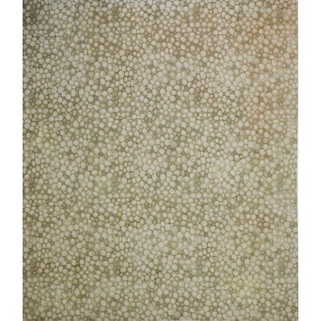 Doris Leslie Blau Vintage Striped Light Beige Hand-Knotted Wool Carpet For Sale - Image 4 of 5