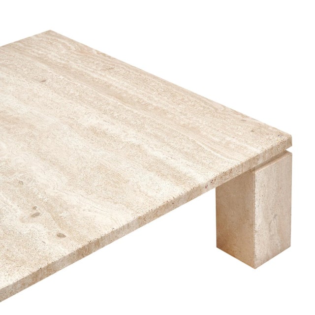 Modernist Travertine Vintage Coffee Table For Sale - Image 9 of 9