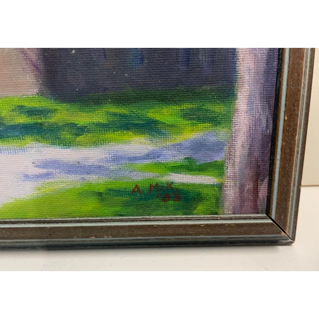 Impressionist Sheldon-Hawks House at Historic Deerfield Oil Painting by Adelaide McKenzie For Sale - Image 3 of 5