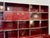 Modular Shelving Unit in Burgundy Red Lacquered Wood and Chromed Metal Frame, Italy, 1970s For Sale - Image 3 of 13