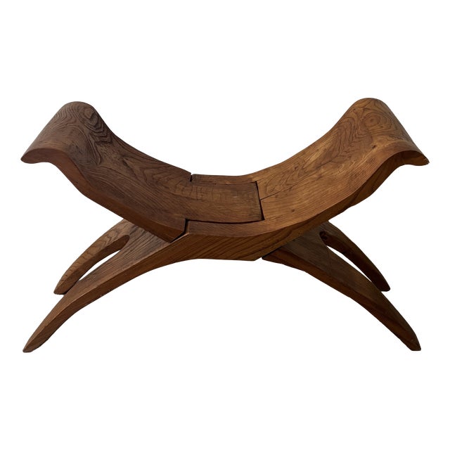 Classical Carved Wooden Stool For Sale