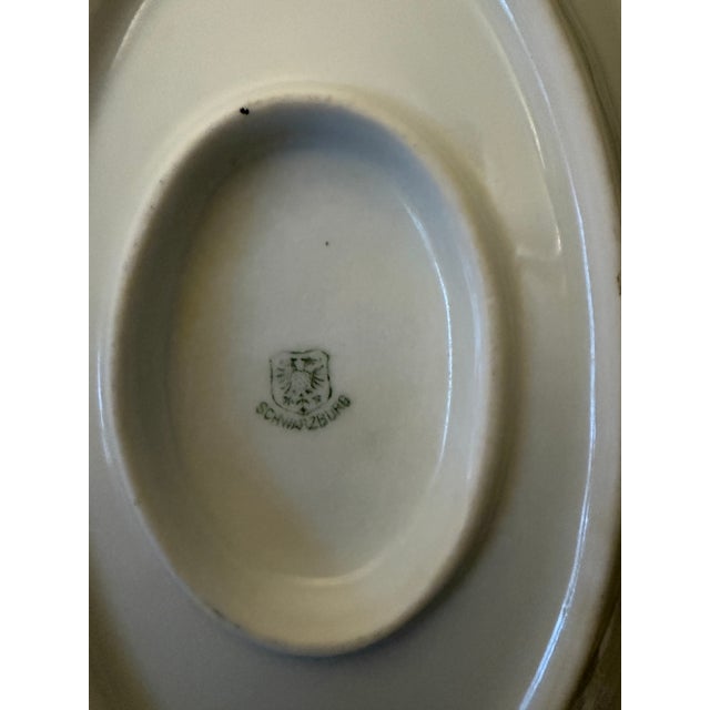 Antique Royal Schwarzburg German Fine China Gravy Boat With Attached Underplate For Sale In Charlotte - Image 6 of 9