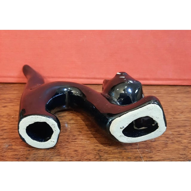 Ceramic Black Halloween Cat Kitty For Sale - Image 4 of 5