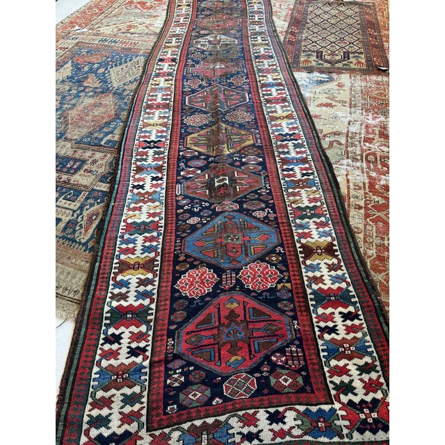 Persian Long Antique NW Tribal Runner Rug 3.9 x 18.6 For Sale - Image 3 of 3