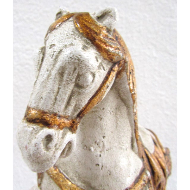 Mid-Century Italian Painted Bronze Horse Figurine Sculpture Signed to Base For Sale - Image 10 of 12