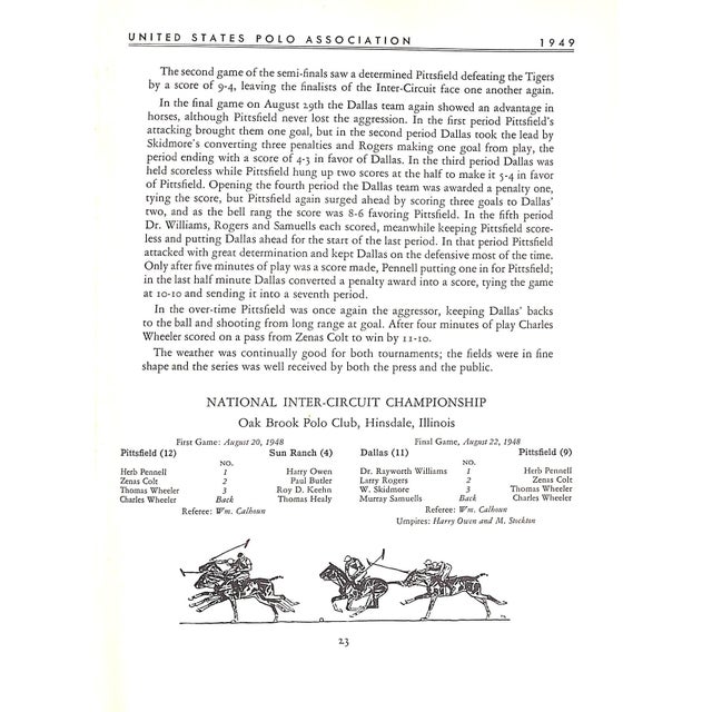 White United States Polo Association 1949 Yearbook For Sale - Image 8 of 9
