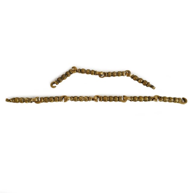 Indian Antique Solid Brass Chain Link For Sale - Image 3 of 6