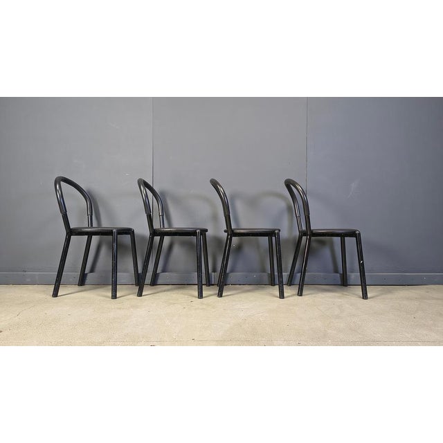 Italian Postmodern Dining Chairs, 1980s, Set of 4 For Sale - Image 10 of 17
