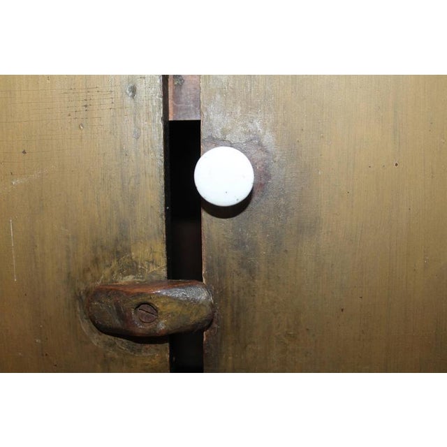 19th Century New England Original Painted Two-Door Wall Cupboard For Sale In Los Angeles - Image 6 of 8