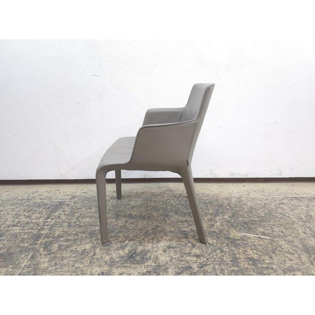Product description walter knoll gio chair in gray leather, designed by claudio bellini. The chair is in very good...