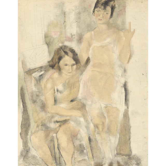 Original limited edition 1954 lithograph after the 1929 painting "Ginette et Mireille" by Jules Pascin from the monograph...