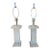 Vintage 1991 Bauer Lamp Co. Lucite & Frosted Acrylic Table Lamps – Pair | Art Deco Revival For Sale