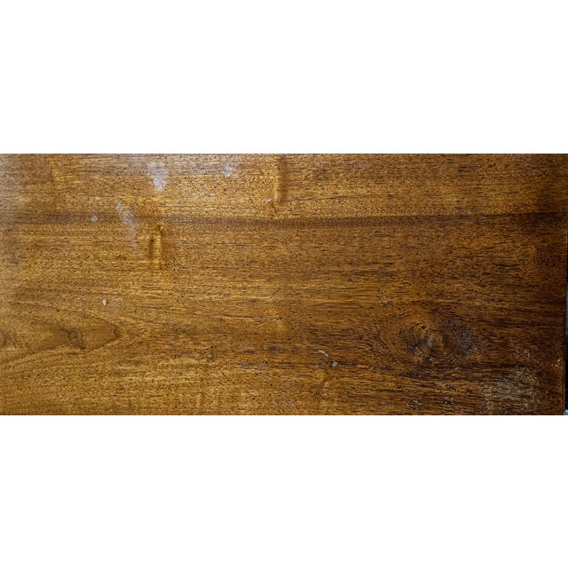 1970s Henredon Campaign Style Solid Wood Nightstands (Pair) – Vintage Brass Trim End Tables For Sale In San Francisco - Image 6 of 9