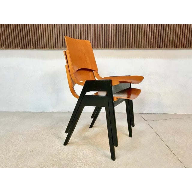 Mid-Century Model P7 Stacking Dining Chairs by Roland Rainer for Emil & Alfred Pollak, 1950s, Set of 6 For Sale - Image 6 of 18
