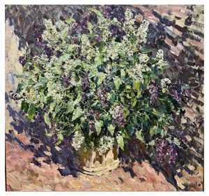 Georgij Moroz, Purple and White Lilac, 2000, Oil