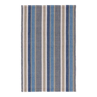 Dash & Albert by Annie Selke Always Greener Blue/Grey Indoor/Outdoor Rug, 3' x 5' For Sale