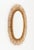 1960s Mid-Century Oval Rattan and Bamboo Wall Mirror attributed to Franco Albini, Italy, 1960s For Sale - Image 5 of 10