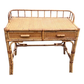 Rattan Wicker Desk For Sale
