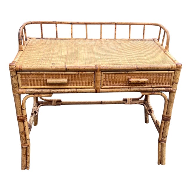 Rattan Wicker Desk For Sale