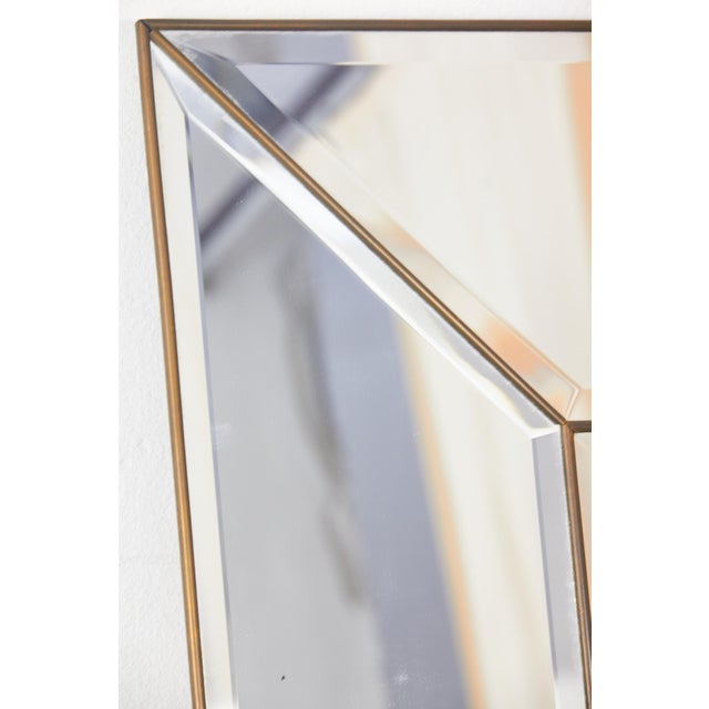 Large Brass-Edged Wall Mirror, 1960s For Sale - Image 10 of 15