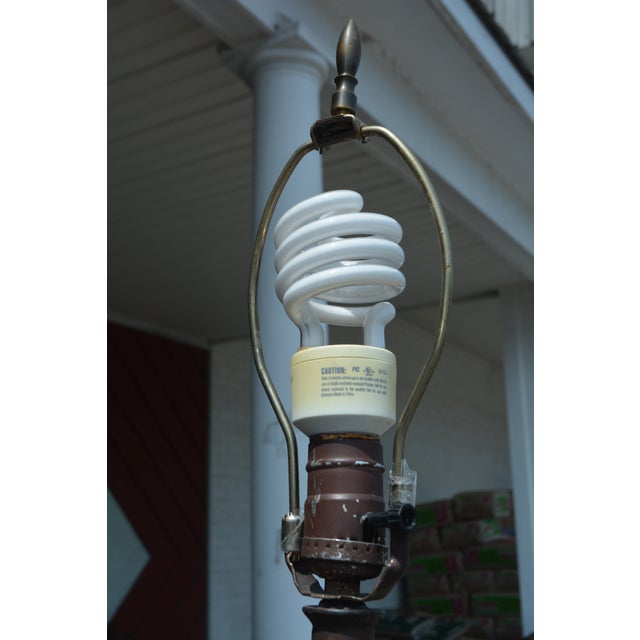 1970s Southwest Brown Iron & Metal Hand Crafted Lizards Tall Floor Lamp - Signed DKR For Sale - Image 4 of 18