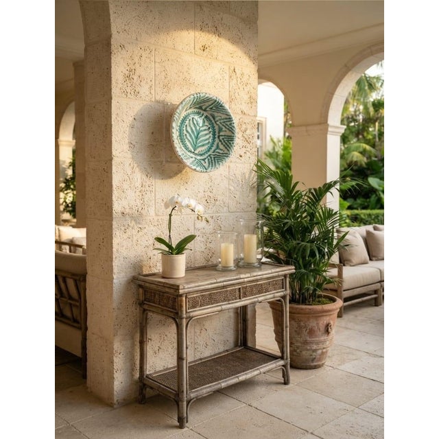 Vintage Hand-Painted Moroccan Ceramic Lebrillo Bowl For Sale - Image 9 of 12