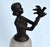 Bruno Zach 1970s Art Deco Bruno Zach Attributed Bronze Sculpture Female Dancer Table Lamp Art Glass Shade For Sale - Image 4 of 15