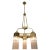 Big Art Nouveau Hammered Chandelier with Glass Sticks For Sale - Image 9 of 9