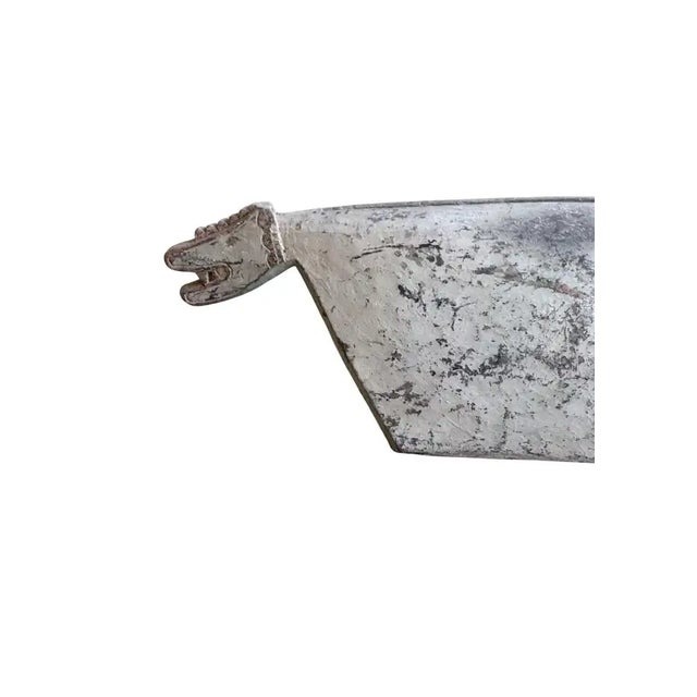 Cream Javanese Hand-Carved Kentongan Slit Drum Carving Depicting Mythical Horse c.1920 For Sale - Image 8 of 8