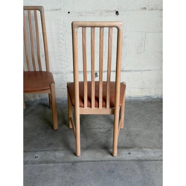 Wood Set of 4 Danish Modern Kvist Dining Chairs in Beech With Leather Seats For Sale - Image 7 of 10