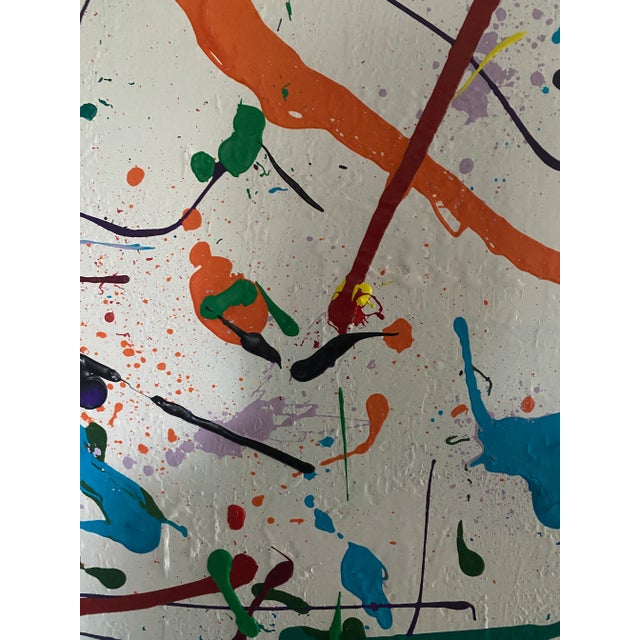 2000 - 2009 Large Colorful Abstract Painting For Sale - Image 5 of 5